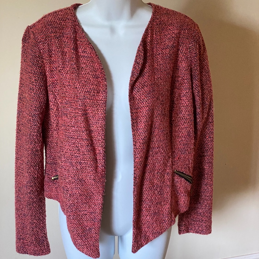 Pink Tweed Cropped Blazer